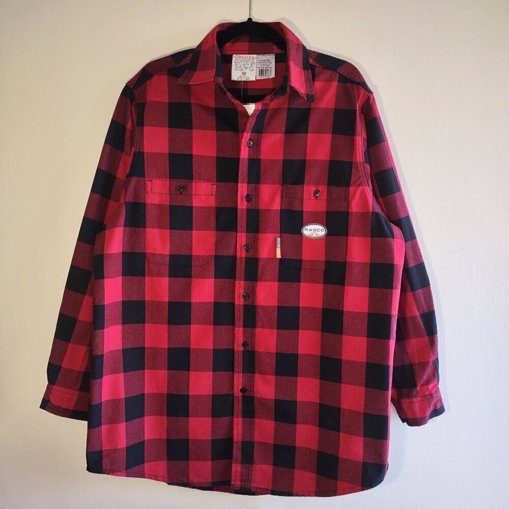 NEW Rasco Men's FR Cat 2 Long Sleeve Shirt Workwear Durable Large - Picture 3 of 8